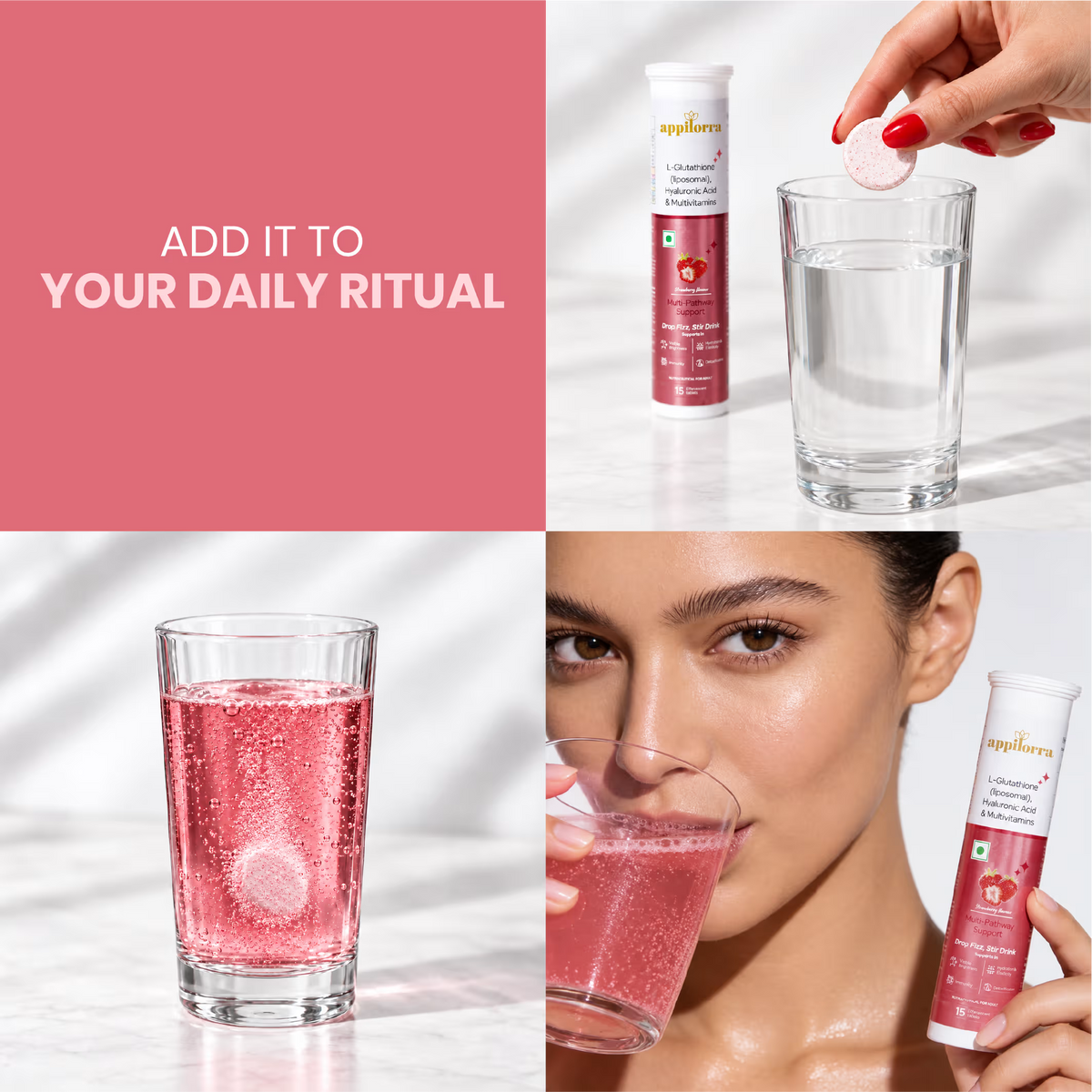L-Glutathione (liposomal), Hyaluronic Acid & Multivitamins