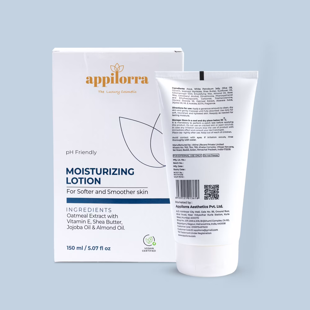 Appilorra Moisturizing Lotion 150ml with product box packaging
